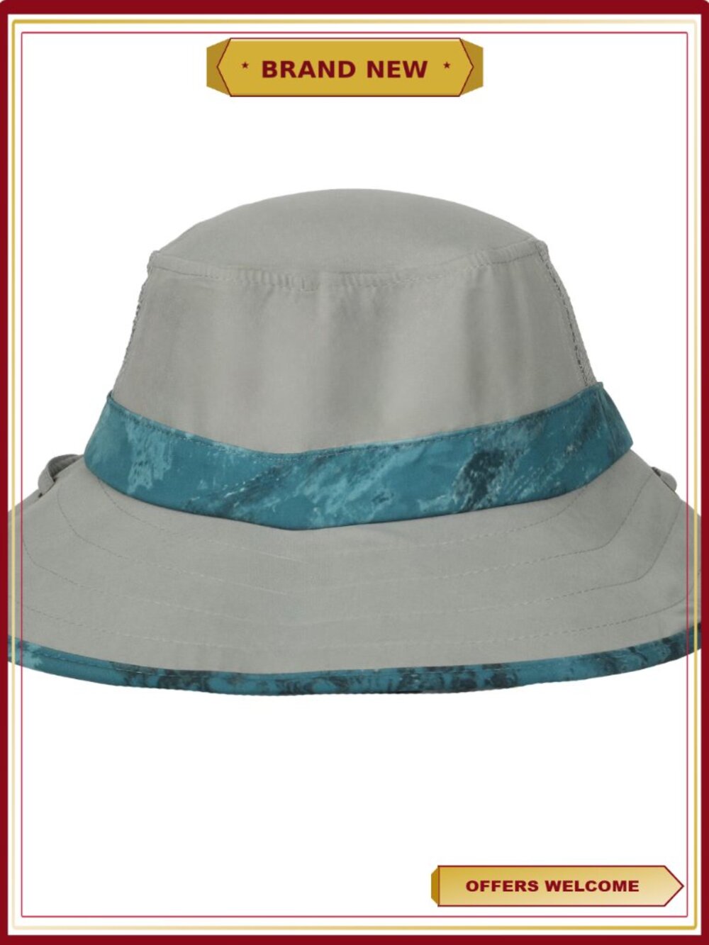 Wide Brim Boonie Sun Hat Mesh Crown Polyester Microfiber